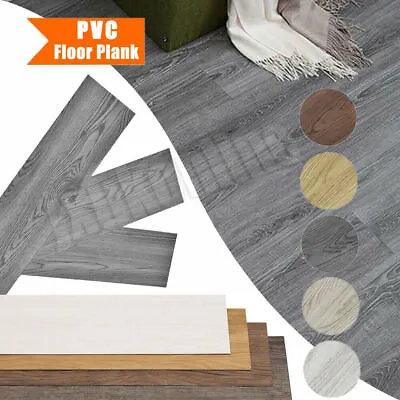 £3.95 • Buy 28X Floor Planks Tiles Grey Brown Oak Self Adhesive Wood Effect Vinyl Flooring