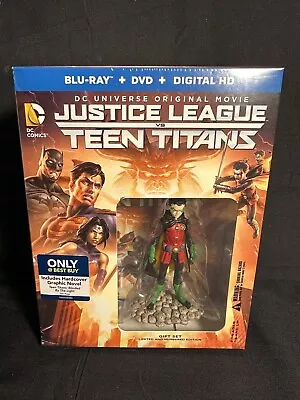 Justice League Vs Teen Titans Blu-Ray W/ Robin Figure NEW SEALED DCU Animated • $25