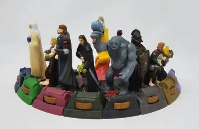 Lord Of The Rings Fellowship LOTR Burger King Toy Lot 2001 8 Figures Stands Ring • £15.92