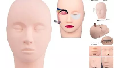 Lash HeadProfessional Make Up Paint Eye Lash Extention Practice Mannequin • $17.07