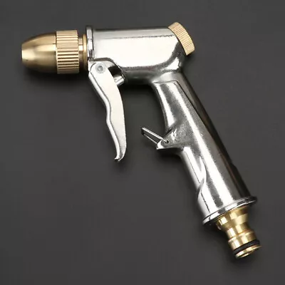 High Pressure Water Spray Gun Metal Brass Nozzle Car Garden Lawn Wash Hose Pipes • £7.39