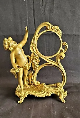 Vintage Cherub Victorian Metal Picture Frame Or Watch Clock Holder • $49.99