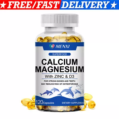 Zinc Calcium Magnesium & Vitamin D Complex Supplement 120 Vegetarian Capsules • $13.25