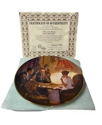 Norman Rockwell 'This Is The Room That Light Made' Collector Plate Signed • $19.99