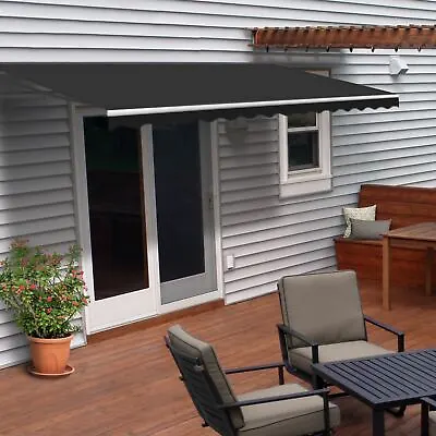 ALEKO Retractable Motorized Home Patio Canopy Awning  16'x10' Black Color • $439.20
