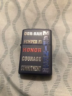 Zippo US Marines Lighter Ooh Rah Semper Fi Honor Courage Commitment • $14.99