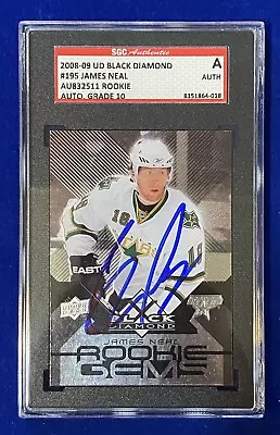 James Neal SIGNED 2008-09 UD Black Diamond RC #195 Dallas Stars SGC Slab Auto • $59.99