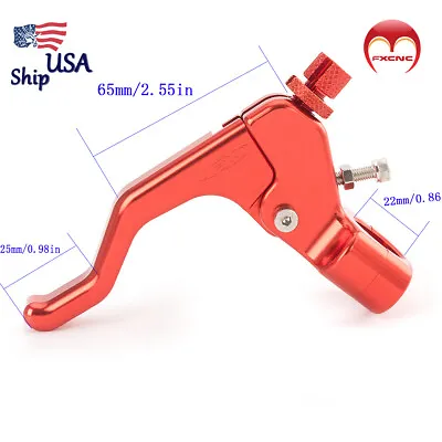 CNC Motorcycle Performance Short Stunt Clutch Lever Aluminum 22mm 7/8  Red • $21.74