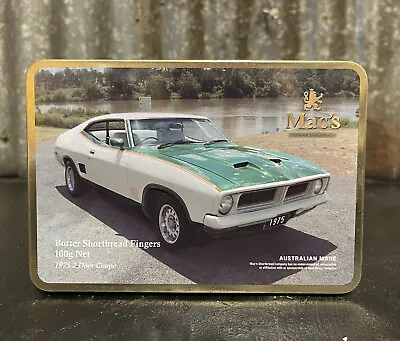 1975 Ford Falcon XC  Mac's Classic Cars Shortbread Biscuit Tin Vintage • $16.90