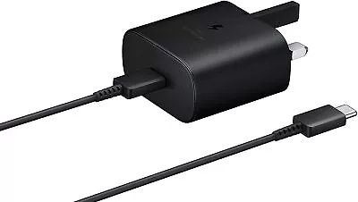 Samsung  Fast Charger Type C Cable 25W For Galaxy S21 S21+ Ultra 5G-Genuine • £13.49