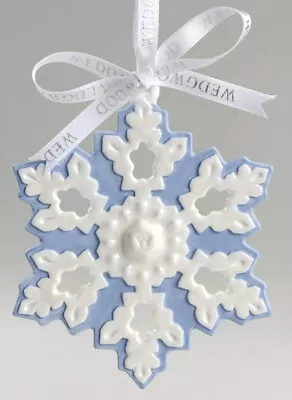 Wedgwood 2009 Annual Ornament Snowflake Star W/box 3518008 Blue & White Luster! • $30