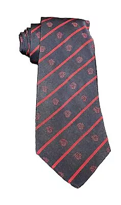 Gianni Versace Tie Vintage '90s Geometric Medusa Logo Striped Italy Designer • $39.99