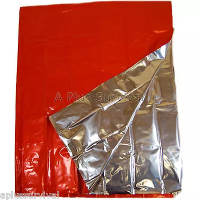 2 Pack Orange Silver Heavy Duty Emergency Survival Safety Mylar Solar Blanket  • $14.99