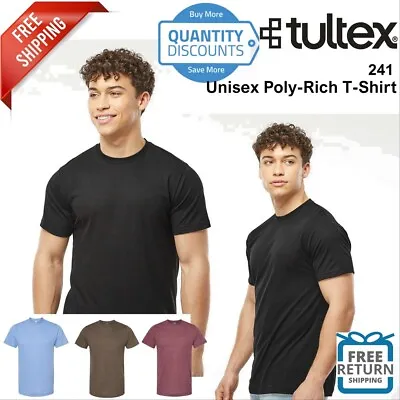 Tultex Men Short Sleeve Poly-Rich T-Shirt 241 Up To 3XL • $10.39