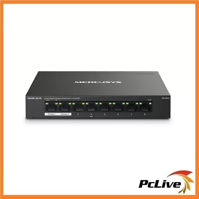 Mercusys MS108GP 8-Port Gigabit Desktop Switch With 7-Port PoE+ Long Range 65W • $66.90