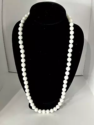 Vintage 28  Miriam HASKELL Milk Glass White Beaded Necklace Stunning!! • $19.99