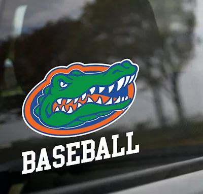 Florida Gators BASEBALL W/ Gator Head #2 Vinyl Decal UF Sticker Car Truck Window • $3.95