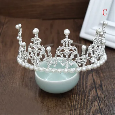 £3.78 • Buy Bridal Princess Rhinestone Pearl Crystal Hair Tiara Wedding Crowns  Y3