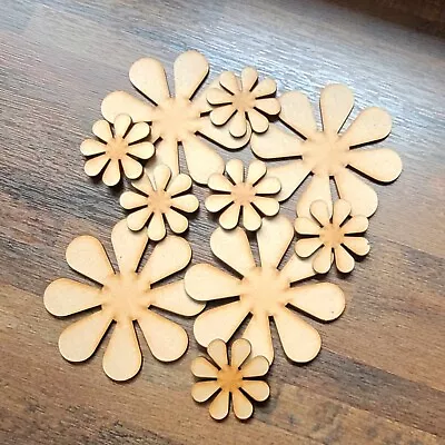 Wooden Large Daisy Flower Craft Shape 10-60cm MDF Embellishment Decoration • £21.99