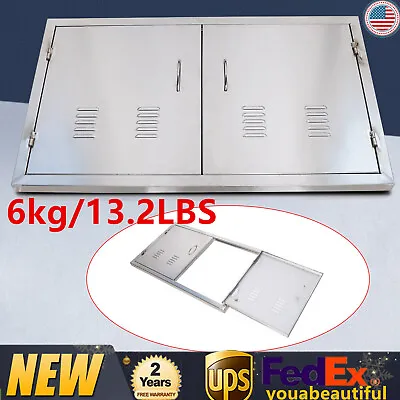 36 X 21  BBQ Access Island Double Door Outdoor Kitchen Stainless Steel Cabinet • $70.30