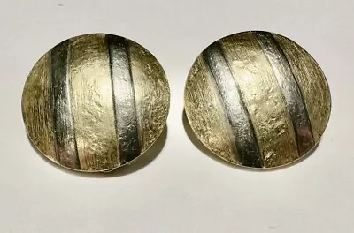 MB SF Marjorie Baer Vintage Earrings Mixed Metals  Clip On • $18