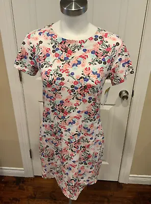 French Connection Multicolor Floral Short Sleeve Sheath Dress Size 10 (US) • $21.60