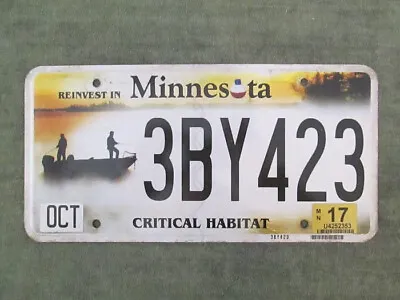 2017 Minnesota Fishing Critical Habitat License Plate # 3BY423 Boat Fisherman • $29.99
