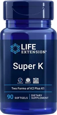 $19.99 • Buy Life Extension | Super K Vitamin K1 & Two Forms Of K2 Non GMO Gluten Free