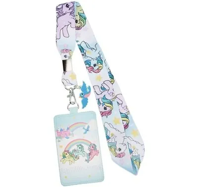 Loungefly My Little Pony Lanyard ID Holder Ponies And Rainbows With Bird Charm • $23.85