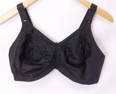 New Ex M&S Total Support Non Wired Full Cup Bra 34 36 38 40 42 44 46 B-K Black • £13.99