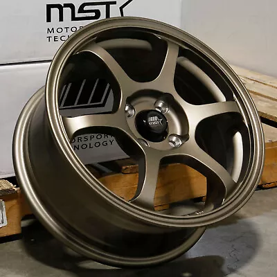 15x6.5 Matte Bronze Wheels MST MT40 4x100 38 (Set Of 4)  73.1 • $477.90