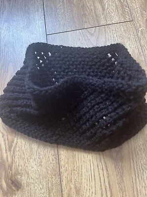 Hand Knitted Black Cowl/ Neck Warmer  • £4