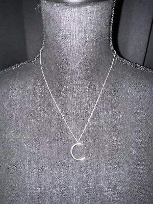 Real Sterling Silver 925s Moon Necklace Chain 18” Women • $2.99