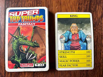 Waddington’s Super Top Trumps Fantasy 1980s King X100 Included - Ultra Rare Set • £129.99