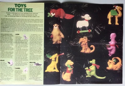 £5 • Buy 10 X SMALL FELT ANIMALS / Toy Sewing Patterns From Vintage Magazine (1980)