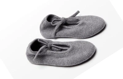 $45 • Buy Zara 100% Cashmere Lace-up Ballet Flats Slippers Lingerie 36/38 39/41 1758/608