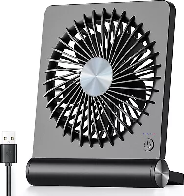 USB FanStrong Wind Ultra Quiet Small Desk 220° Tilt Folding 3 Speeds Adjustable • $33.97