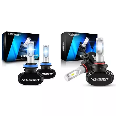 NOVSIGHT 4PCS 9005 H11 LED Headlight Combo High Low Beam Bulbs Kit 6500k White • $40.99