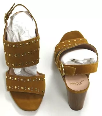 J Crew Collection Womens Wood Heal Sandals In Studded Suede AB076 Size 10.5 NIB • $45