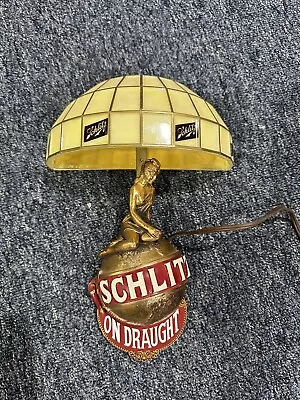 Vintage Schlitz On Draught Light Lamp Sconce Beer Sign Wall Mounted • $75