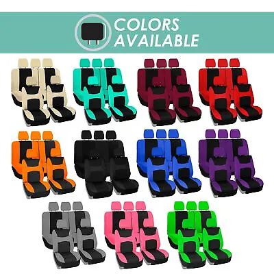 Universal Seat Covers For Car SUV Van W/ Air Freshener Full Set 11 Colors • $29.99