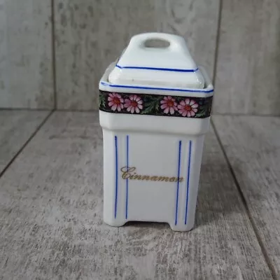 Mepoco Germany Small Ceramic Cinnamon Canister  Lidded Daisies • $15