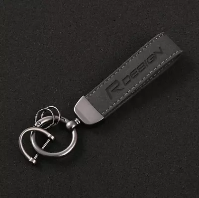 For Volvo R Design Car Key Chain Auto Keyring Suede Accessories Gift Gray • $24.99