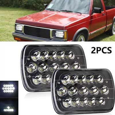 2Pcs 7x6  LED Headlights Hi/Lo Beam For 1983-1990 GMC S15 1982-1993 Chevy S10 • $36