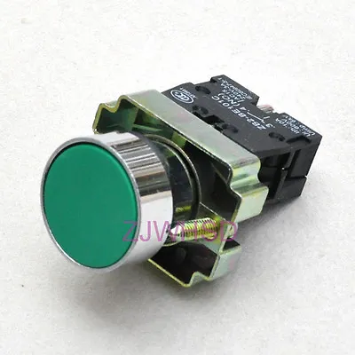 Green Sign Momentary Push Button Switch Normally Open Contact Block • $4.80