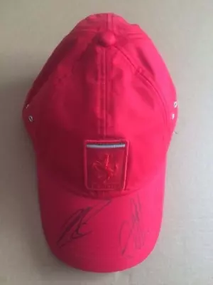 SEBASTIAN VETTEL / KIMI RAIKKONEN Original Autographed Ferrari F1 Cap (SP) • $136.90