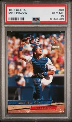 1993 Fleer Ultra #60 Mike Piazza RC 💎 Gem Mint PSA 10 💎 Los Angeles Dodgers • $59.99