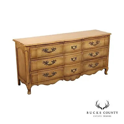 Fancher Vintage French Provincial Style Fruitwood Triple Dresser • $965