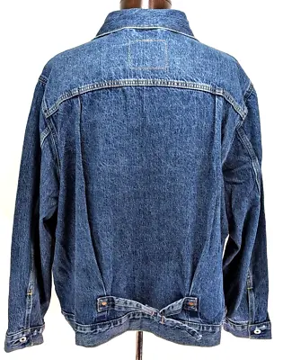 LEVI'S Type 1 Big E Buckle Back Cinch Denim Trucker VTG Style Jacket XXL NEW * • $161.20