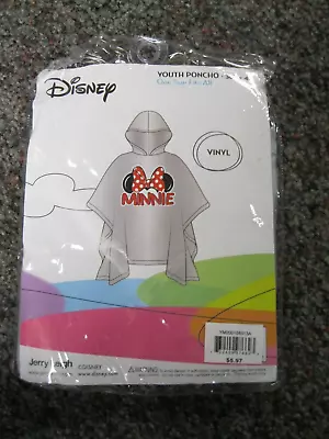 Disney - Minnie Mouse - Rain Poncho - Clear - Size: Youth 30  X 42  New In Pack • $6